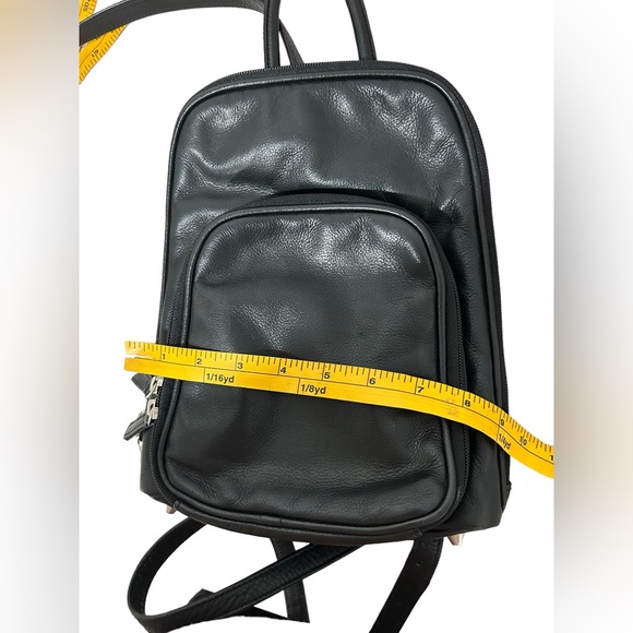 Osgoode Marley backpack|black leather mini backpack| minimalist leather backpack - Picture 12 of 13